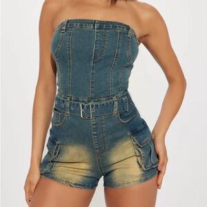 Fashion Nova Denim Jumpsuit